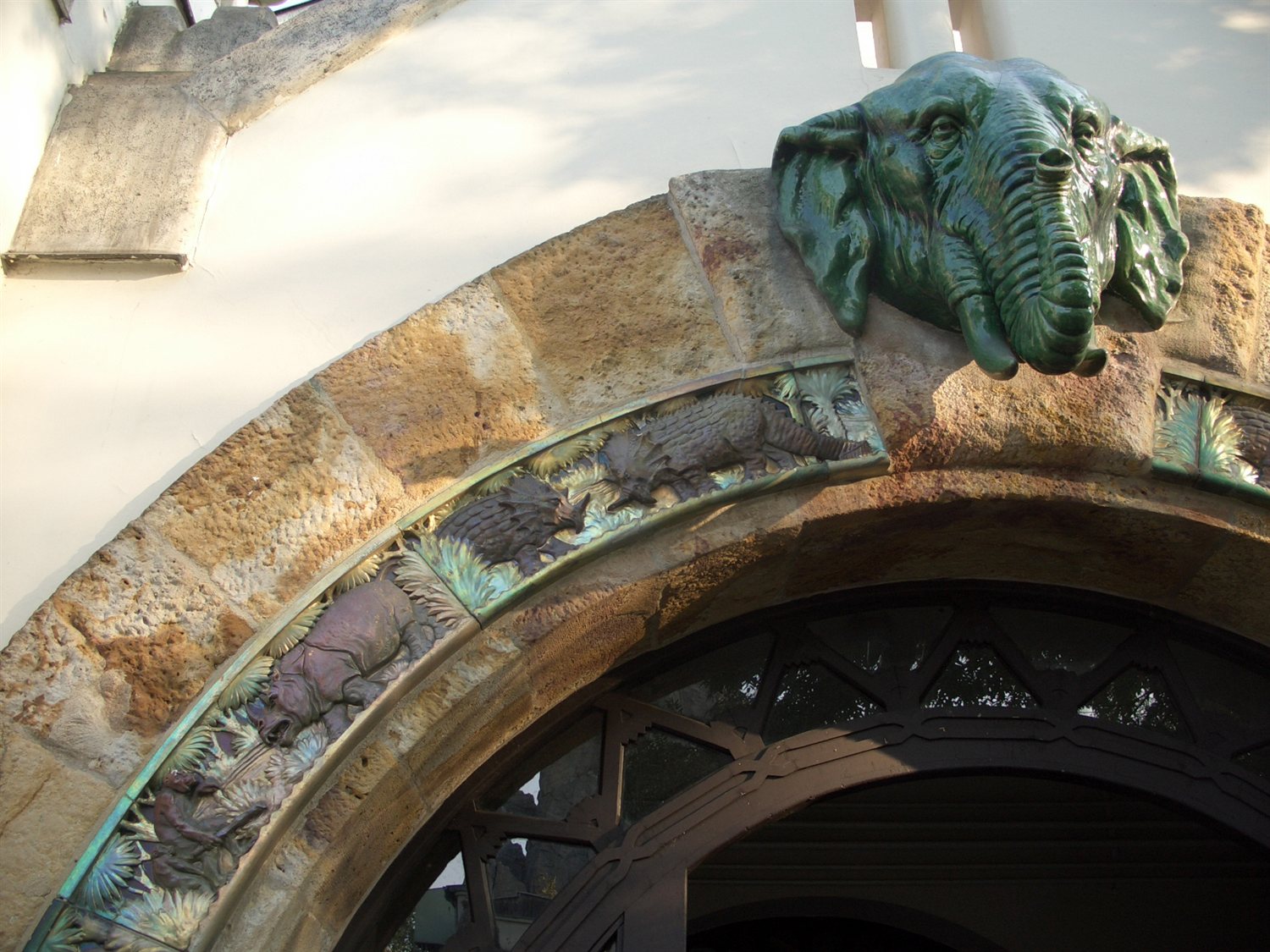 Art Nouveau entrance to the Elephant House at Budapest Zoo