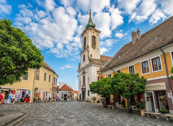 Church Hill view in Szentendre with red rooftops