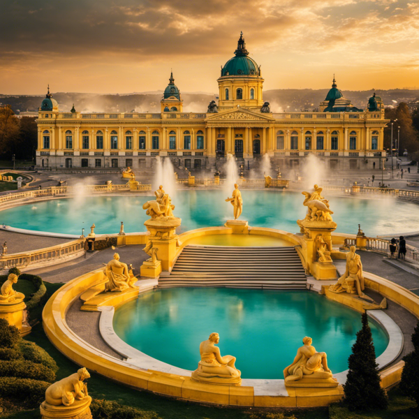 An image showcasing the enchanting Széchenyi Thermal Bath in Budapest
