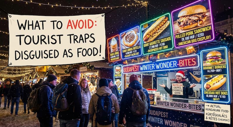 budapest christmas market food to avoid tourist traps disguised as food