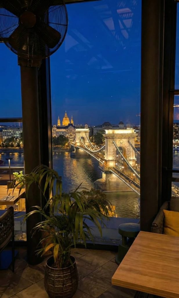 Leo rooftop bar budapest view
